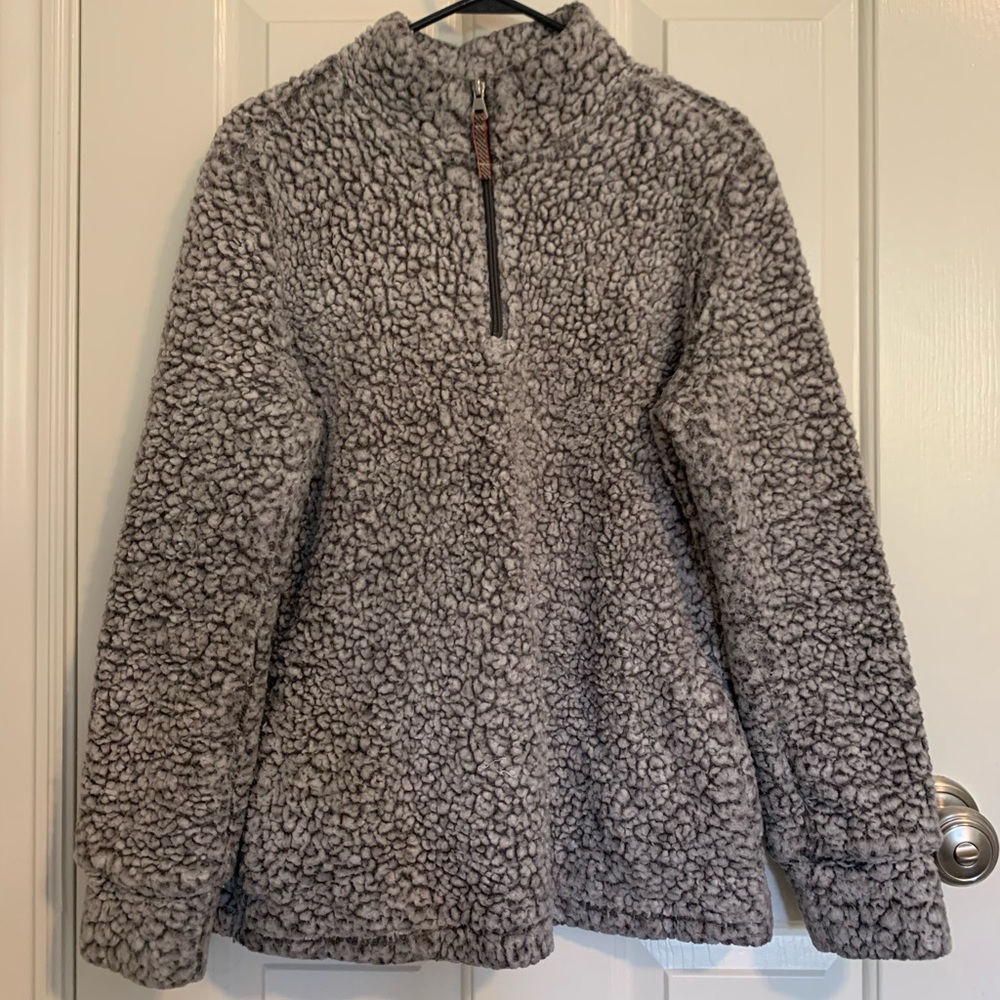 Weatherproof Gray Pull Over Quarter Zip Sweater